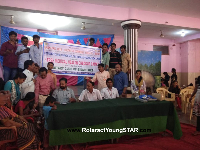 General Medical Camp at at astoor village by YoungSTAR Rotaract Club  bidar
